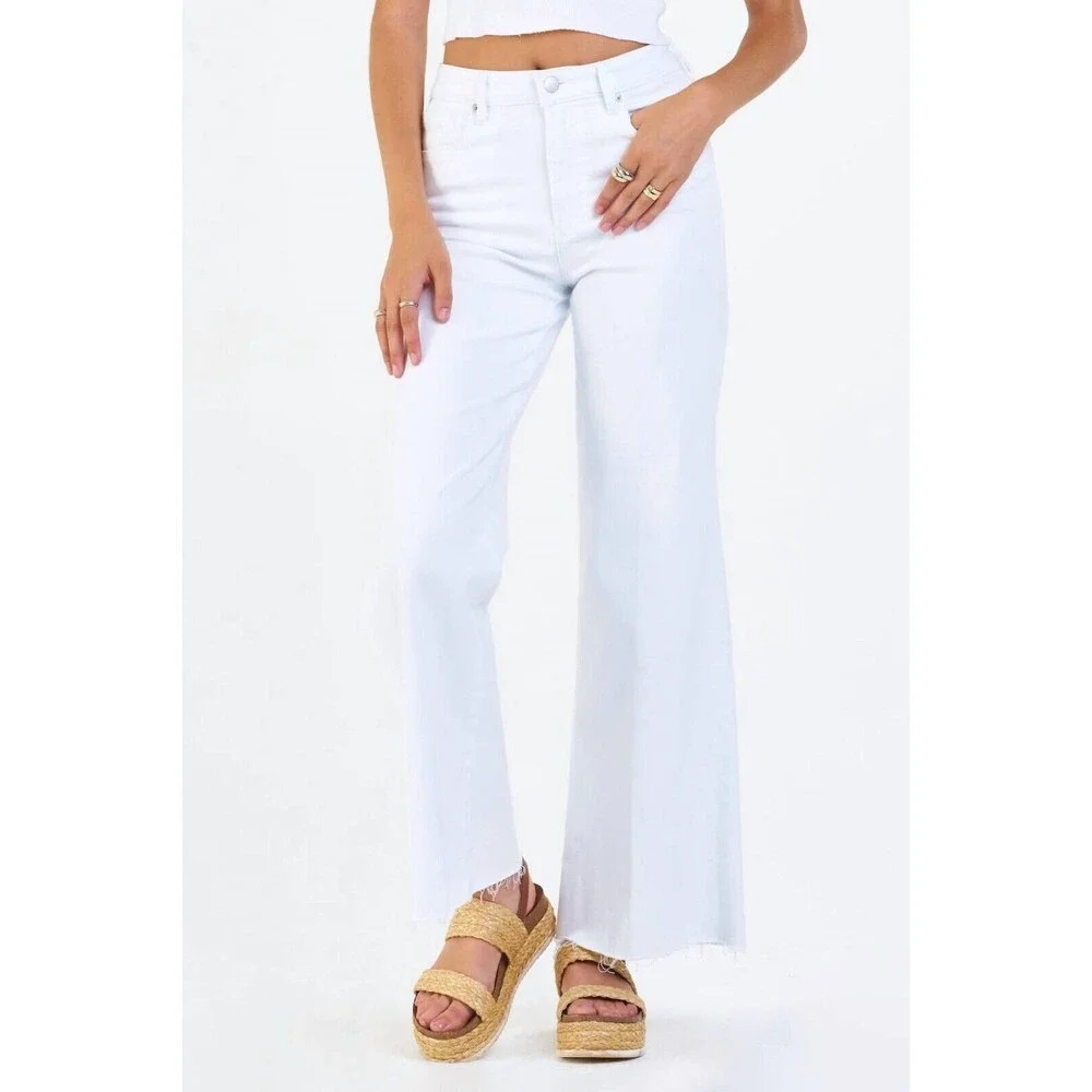 Dear John OPTIC WHITE ROSIE FLARE Jeans Mid Rise Josie‎ Women’s Size 24